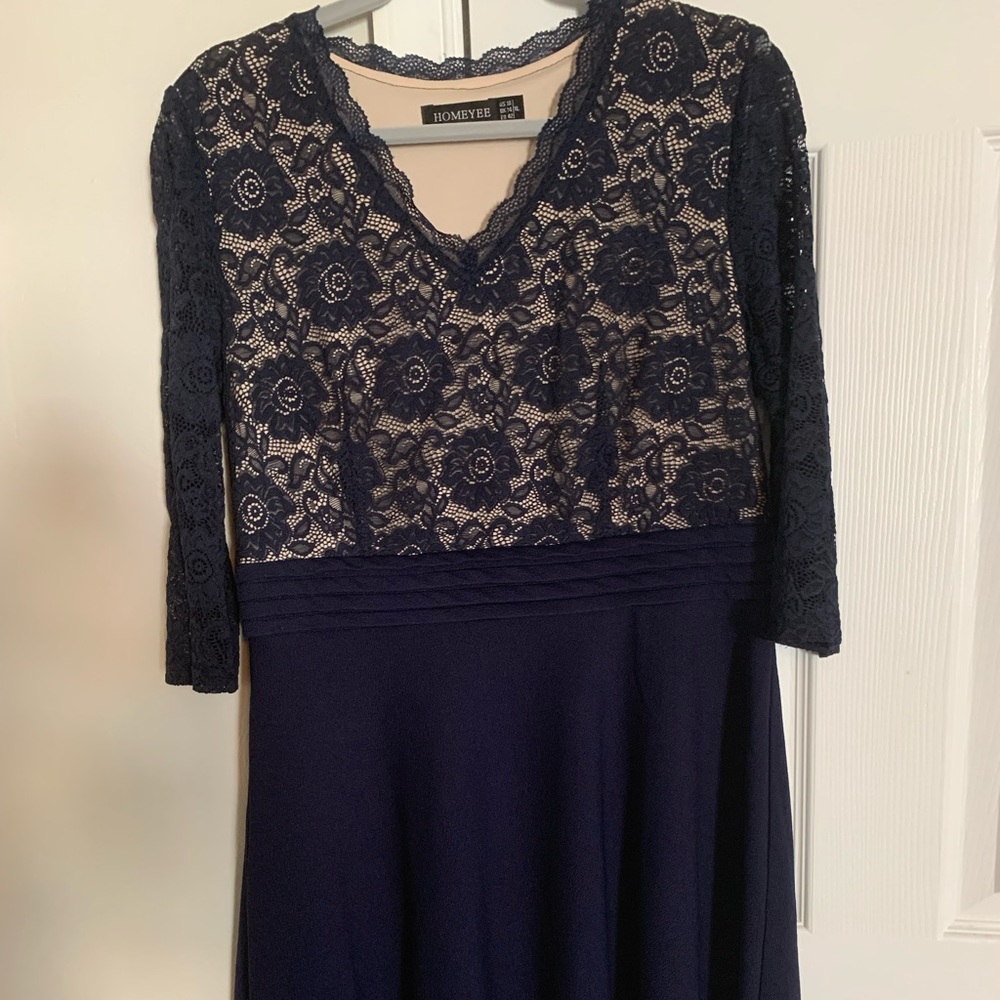 Size 10 Navy Knee Aline dress